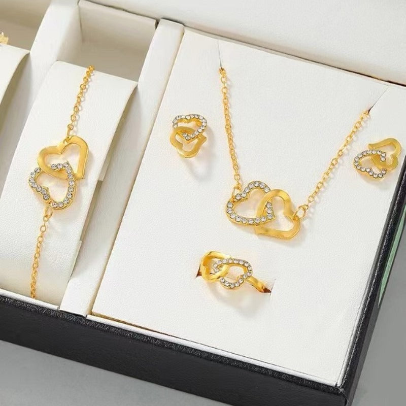 5PCS/Set Heart Shaped Jewelry Sets