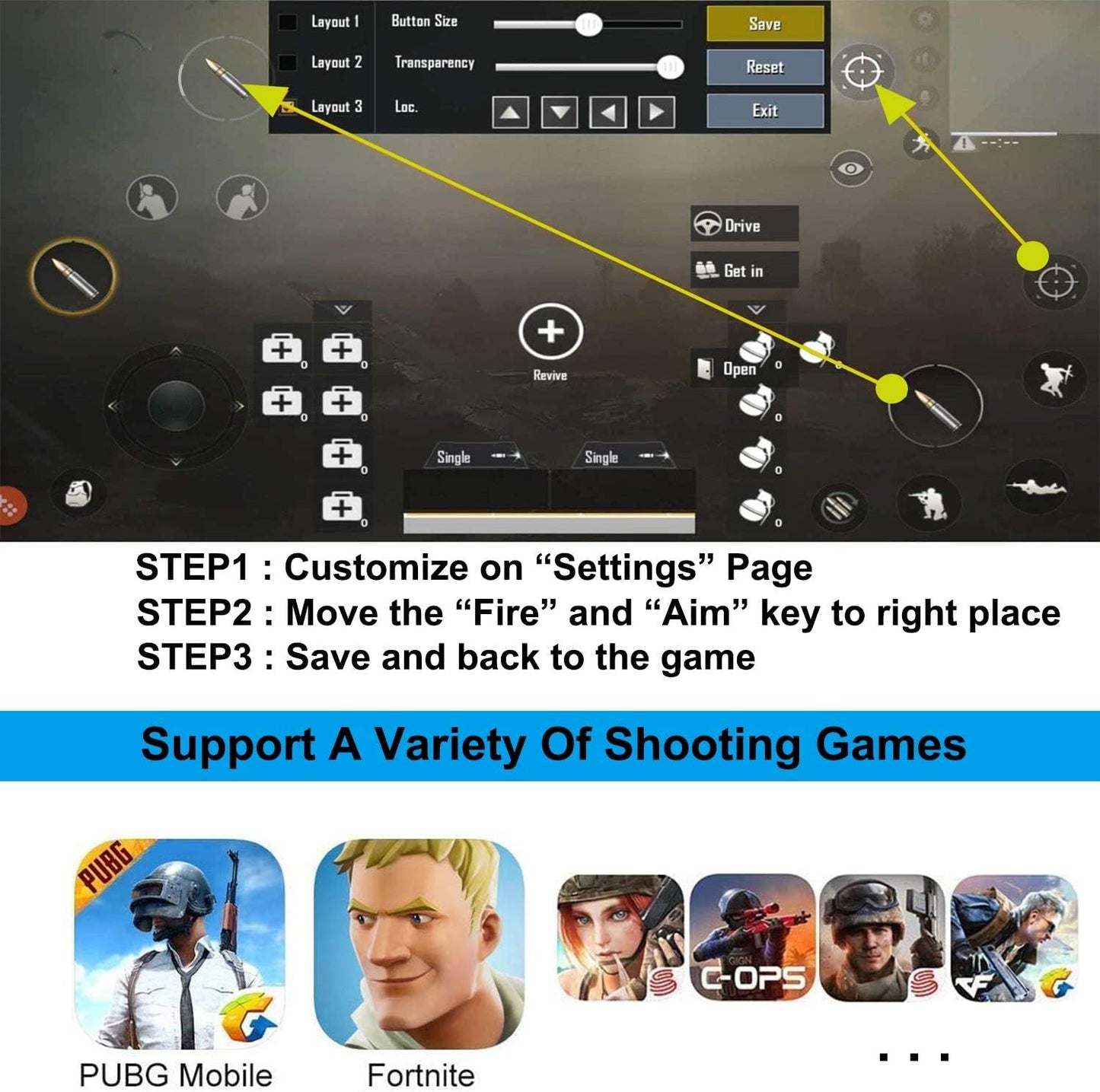 PUBG Trigger - Mobile Game Controller for Call