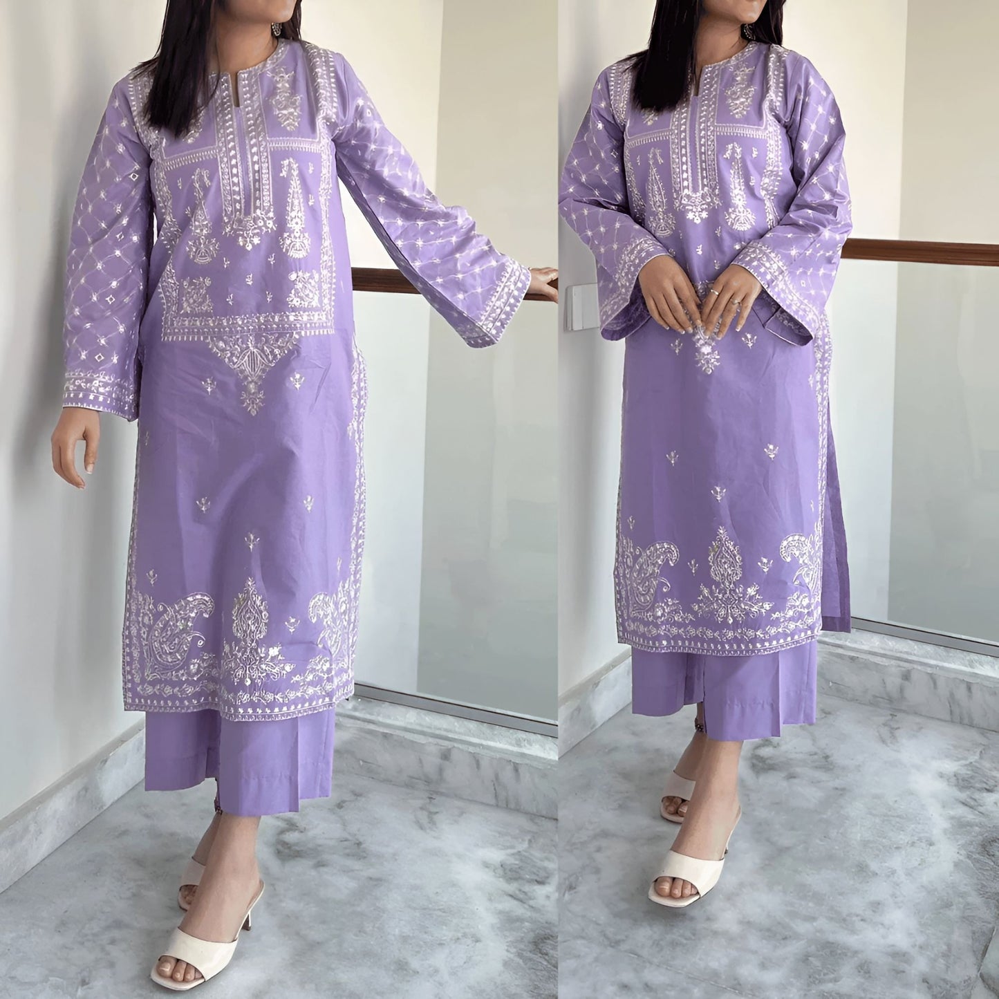 2pc Suit Embroidered Unstitched Levinder