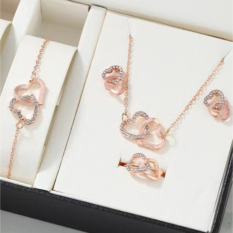 5PCS/Set Heart Shaped Jewelry Sets