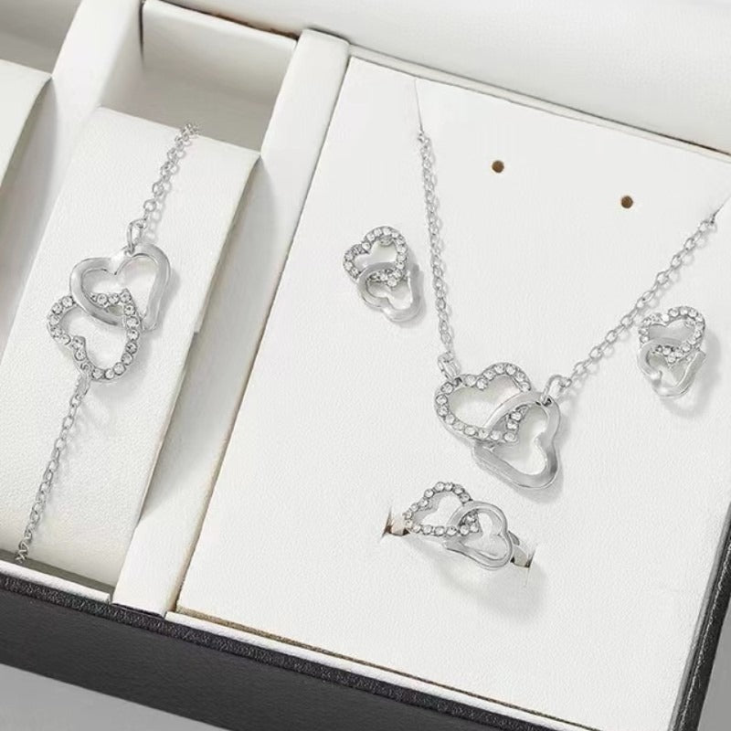 5PCS/Set Heart Shaped Jewelry Sets